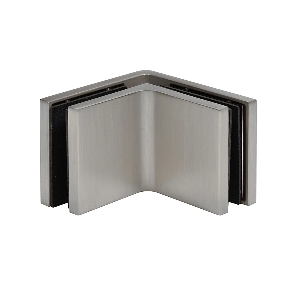 Shower Glass Zero 90° Wall & Glass Mount Clamp, Brushed Nickel – CRL CCS90BN, photo 2
