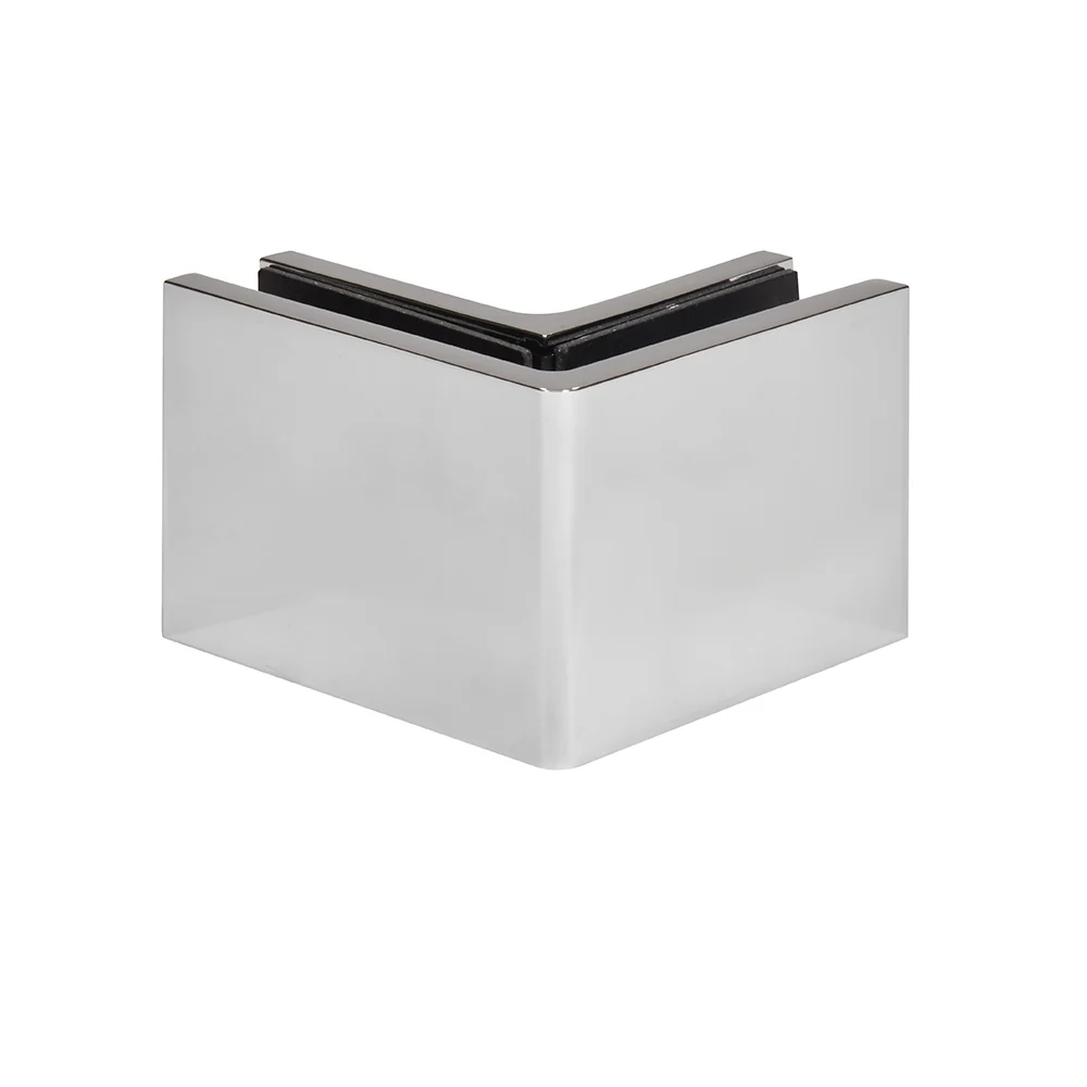CRL Zero 90° Wall & Glass Mount Clamp, Polished Chrome