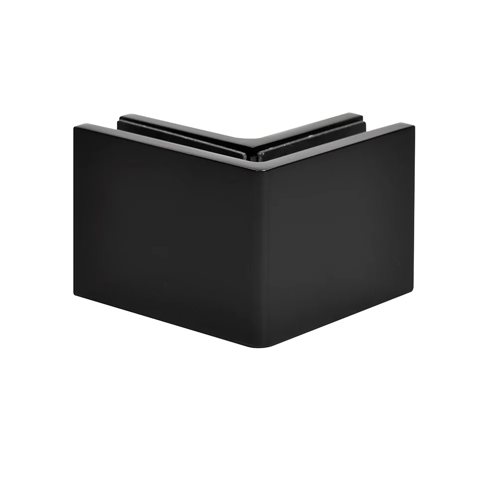 Shower Glass Zero 90° Wall & Glass Mount Clamp, Matte Black – CRL CCS90MBL