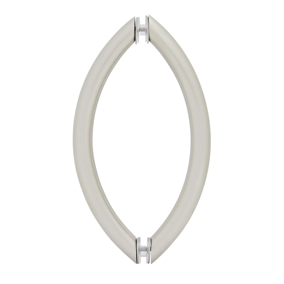 Shower Door 8" Crescent Back-to-Back Pull Handle, Brushed Nickel – CRL CSH8X8BN