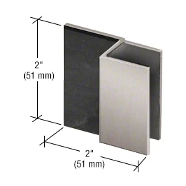 Shower Square Glass-Mount Door Stop for 1/2" Glass, Brushed Nickel – CRL DS12SQ1BN