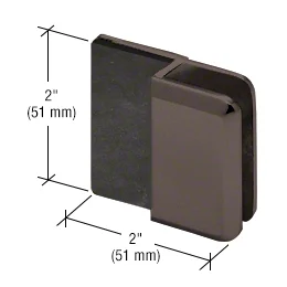 CRL Beveled Frameless Shower Door Stop, Oil Rubbed Bronze