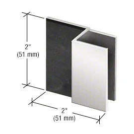 CRL DSSQ1CH Square Frameless Shower Door Stop