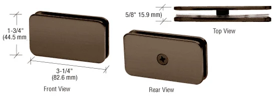 Shower Glass Traditional 180° Glass-to-Glass Clamp, Brushed Bronze – CRL GCB180BBRZ, photo 2