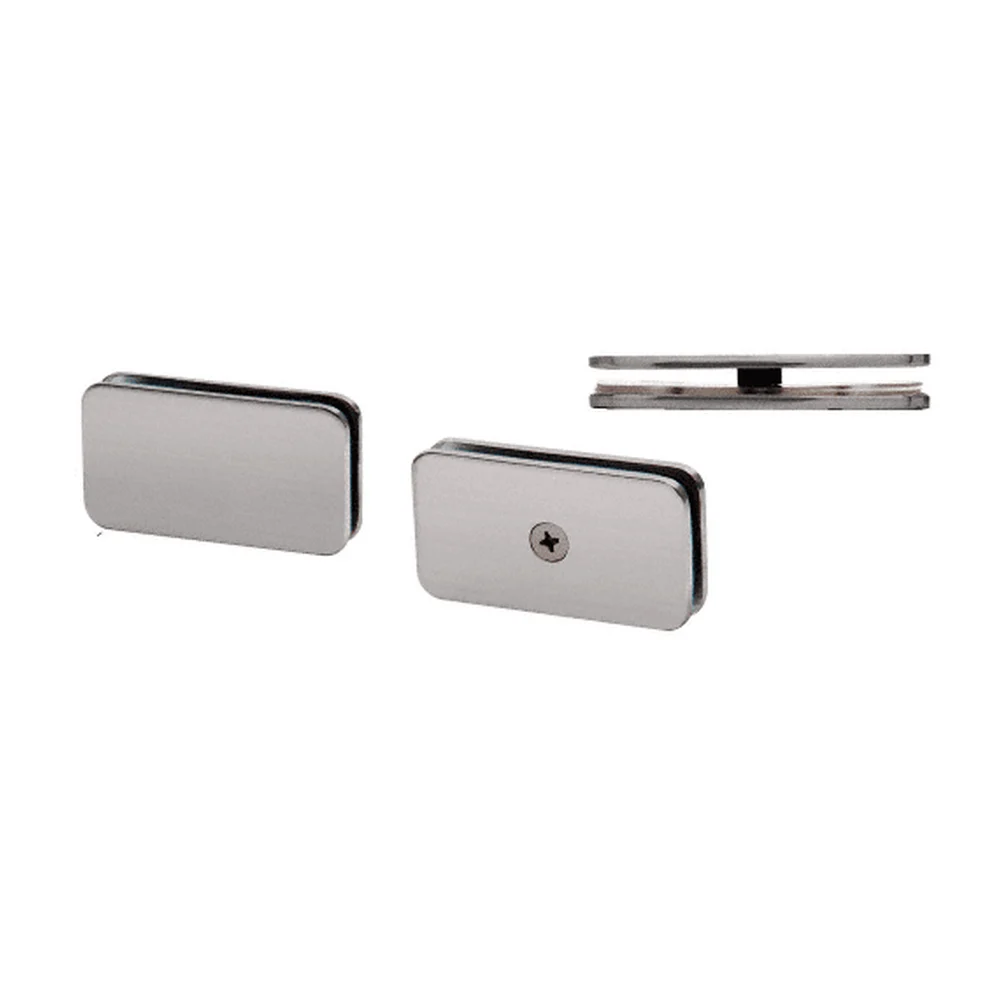 Shower Glass Traditional 180° Glass-to-Glass Clamp, Brushed Nickel – CRL GCB180BN