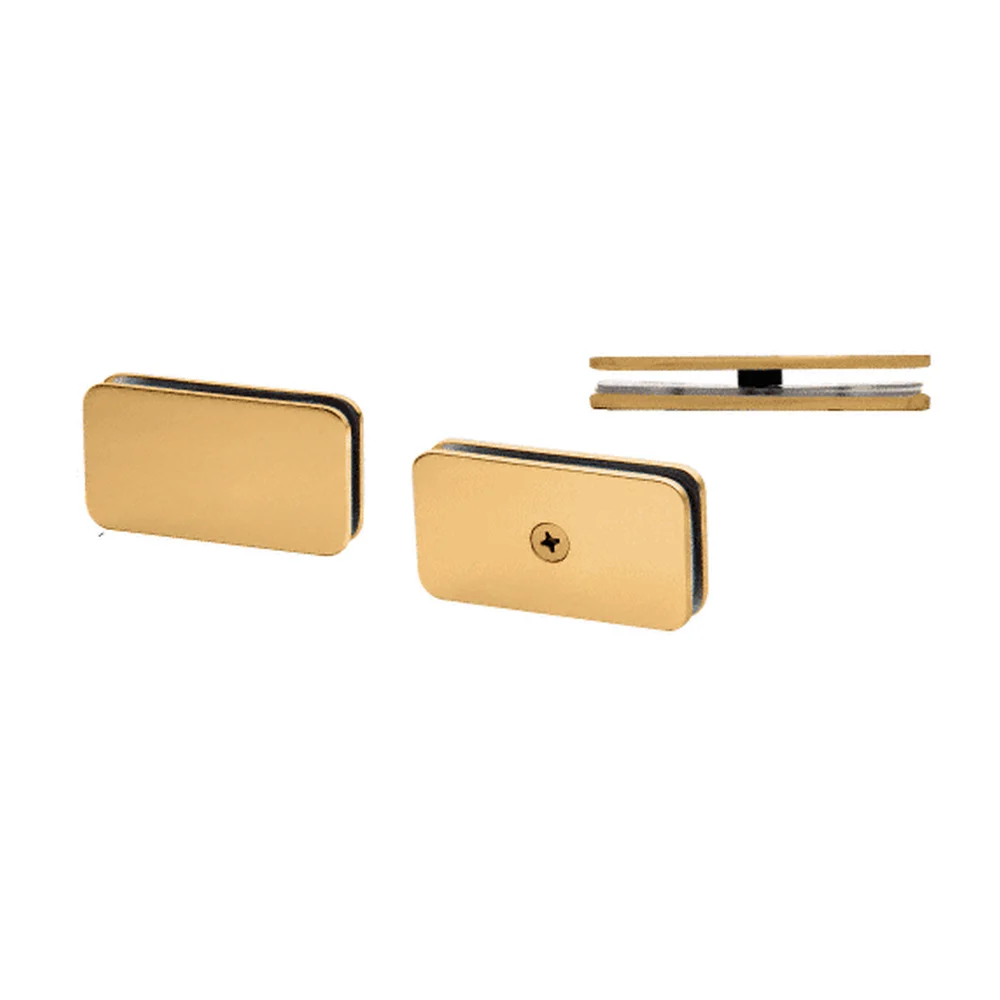 Shower Glass Traditional 180° Glass-to-Glass Clamp, Satin Brass – CRL GCB180SB