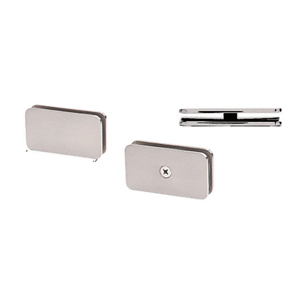 Shower Glass Traditional 180° Glass-to-Glass Clamp, Satin Nickel – CRL GCB180SN