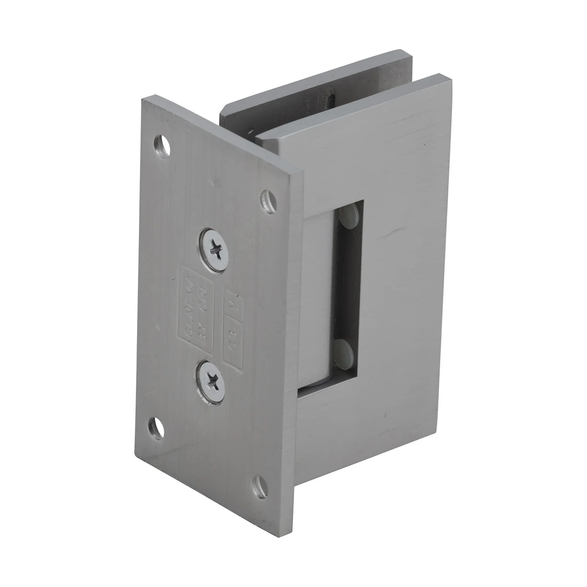 Shower Door Hinge: Geneva 037 Wall Mount, Full Back Plate, Brushed Nickel – CRL GEN037BN, photo 3