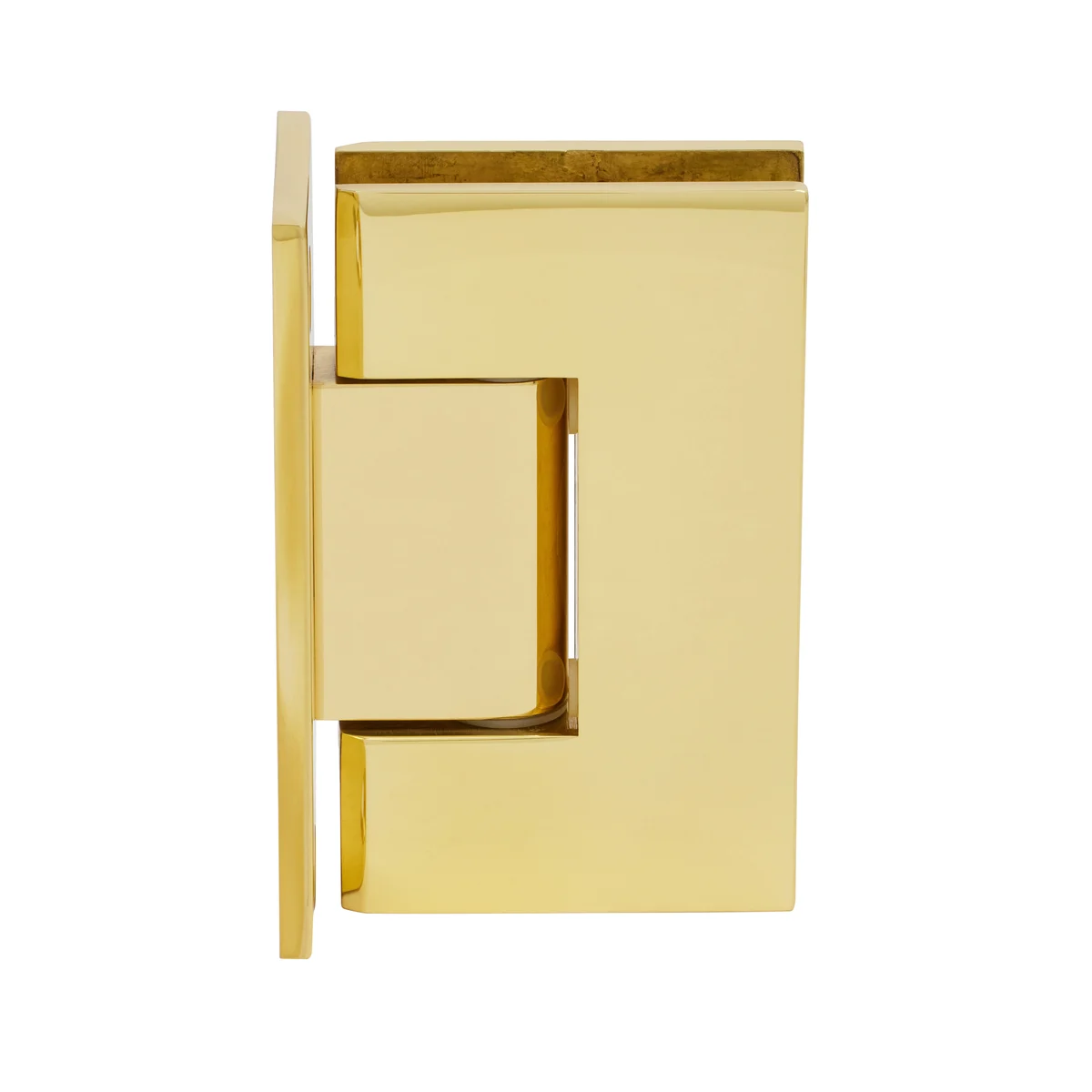 Shower Door Hinge: Geneva 037 Wall Mount, Full Back Plate, Polished Brass – CRL GEN037BR