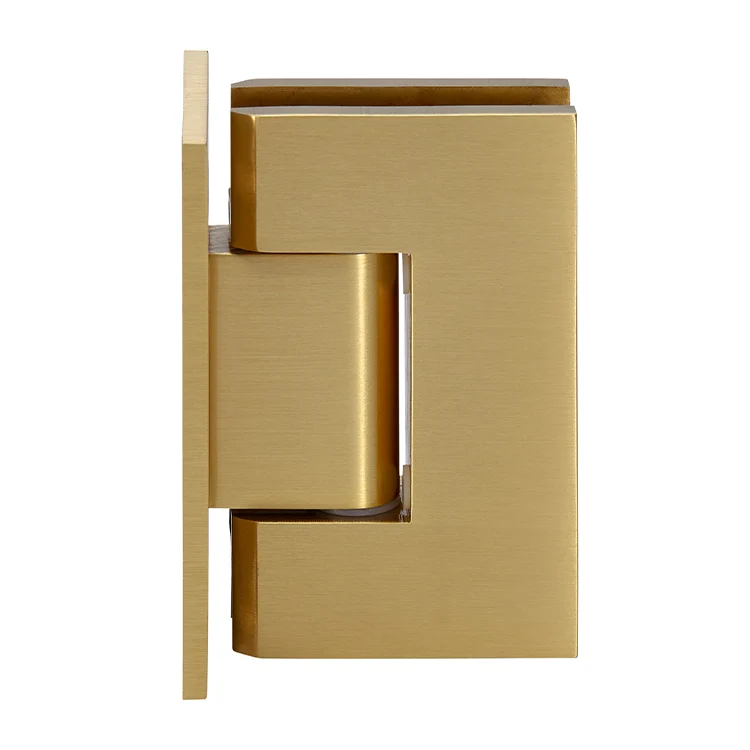 Shower Door Hinge: Geneva 037 Wall Mount, Full Back Plate, Satin Brass – CRL GEN037SB