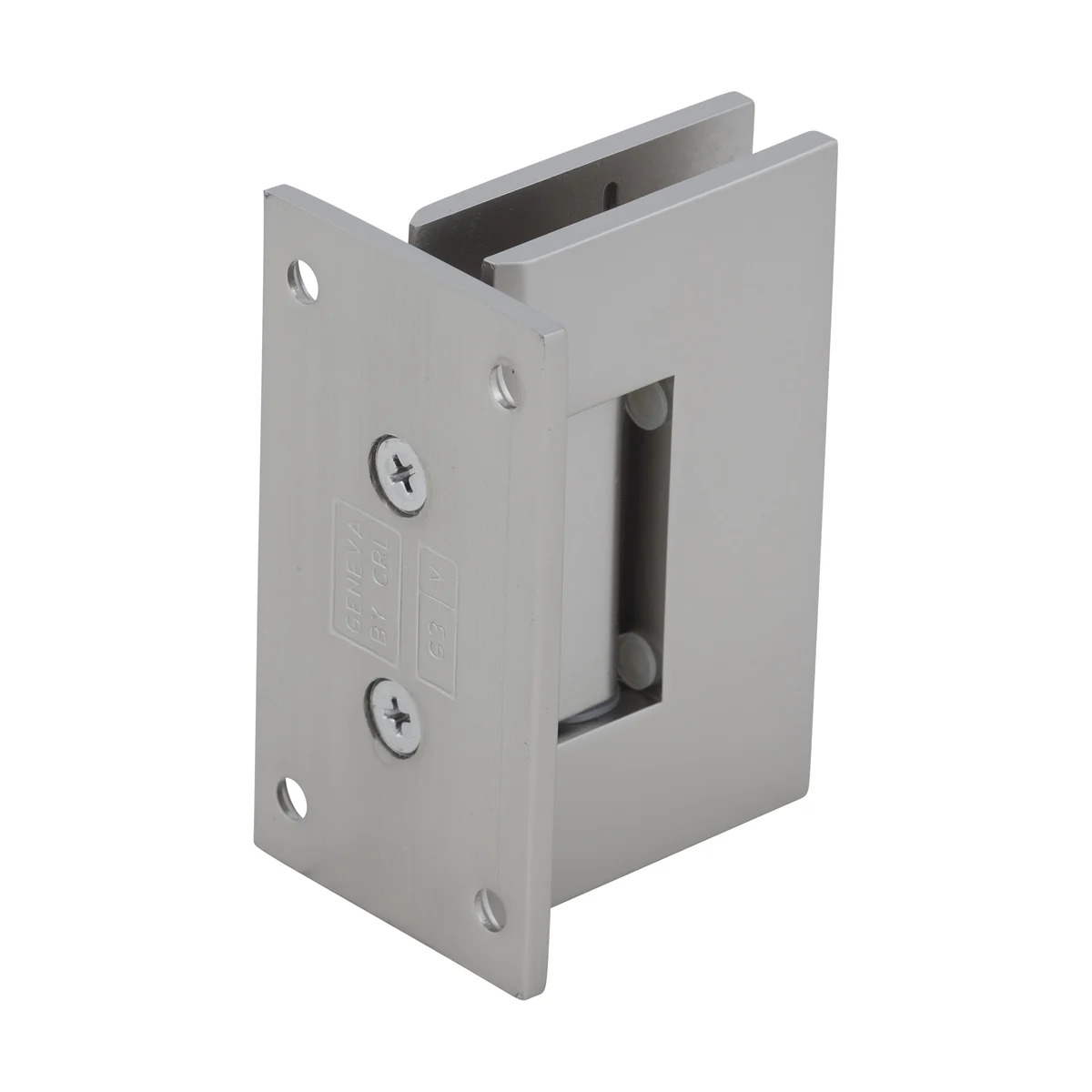 Shower Door Hinge: Geneva 037 Wall Mount, Full Back Plate, Satin Nickel – CRL GEN037SN, photo 3