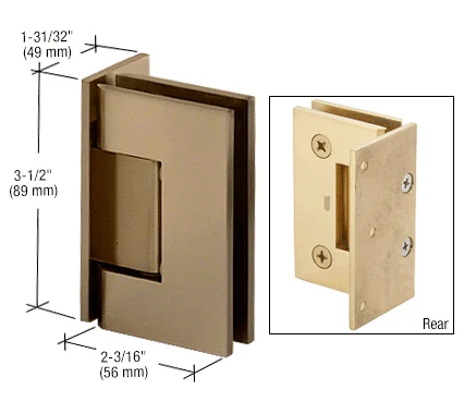 Shower Door Hinge: Geneva 044 Wall Mount, Offset Back Plate, Brushed Bronze – CRL GEN044BBRZ, photo 2