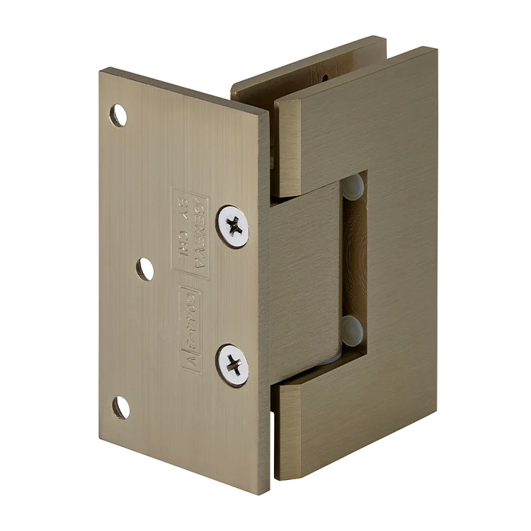 Shower Door Hinge: Geneva 044 Wall Mount, Offset Back Plate, Brushed Bronze – CRL GEN044BBRZ, photo 3