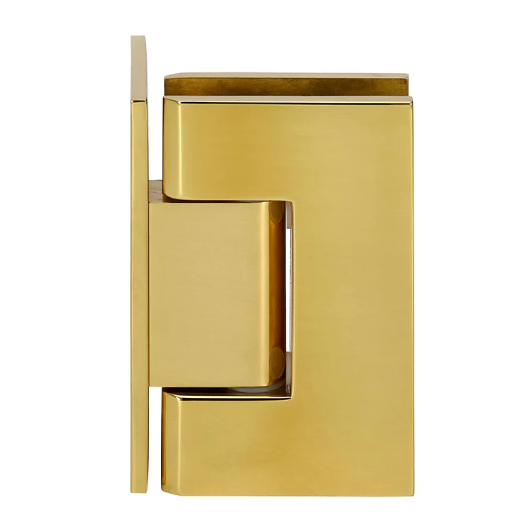 Shower Door Hinge: Geneva 044 Wall Mount, Offset Back Plate, Polished Brass – CRL GEN044BR
