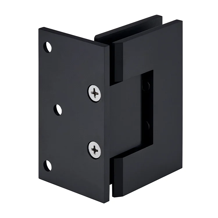 Shower Door Hinge: Geneva 044 Wall Mount, Offset Back Plate, Matte Black – CRL GEN044MBL, photo 3