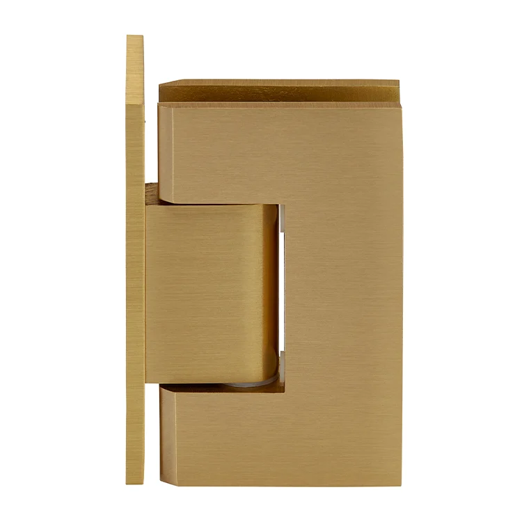 Shower Door Hinge: Geneva 044 Wall Mount, Offset Back Plate, Satin Brass – CRL GEN044SB