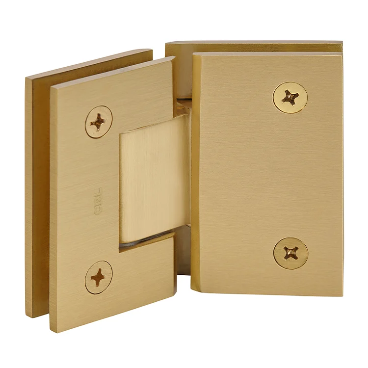 Glass to Glass Shower Door Hinge 135°: Geneva 045, Satin Brass – CRL GEN045SB, photo 3