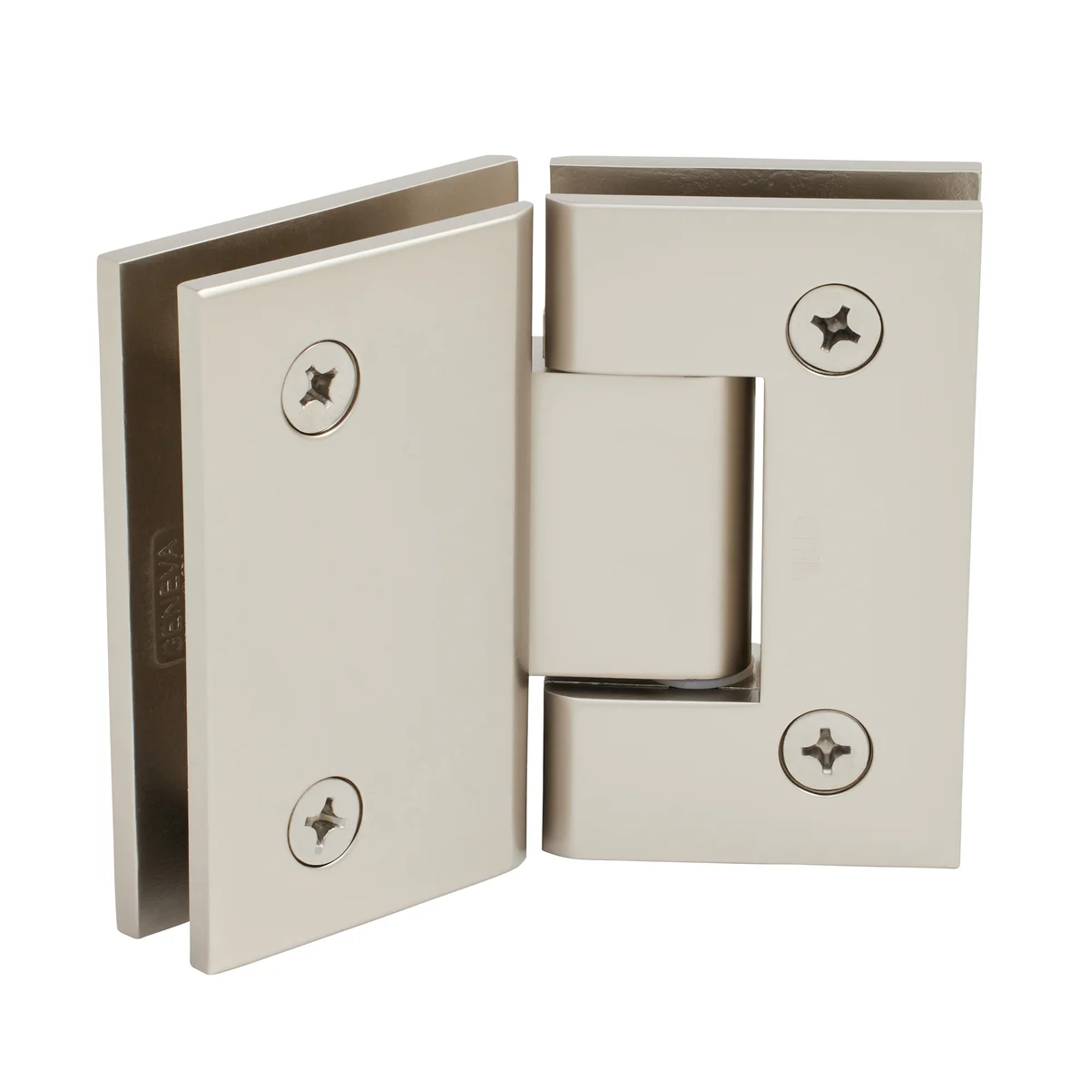 Glass to Glass Shower Door Hinge 135°: Geneva 045, Satin Nickel – CRL GEN045SN, photo 3