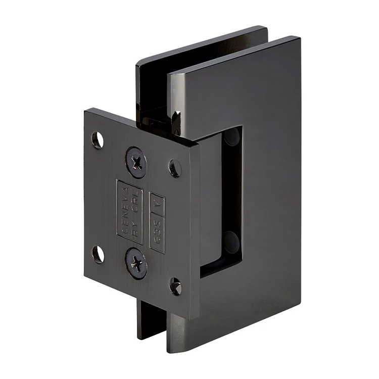 Shower Door Hinge: Geneva 074 Wall Mount, Short Back Plate, Gun Metal – CRL GEN074GM, photo 3