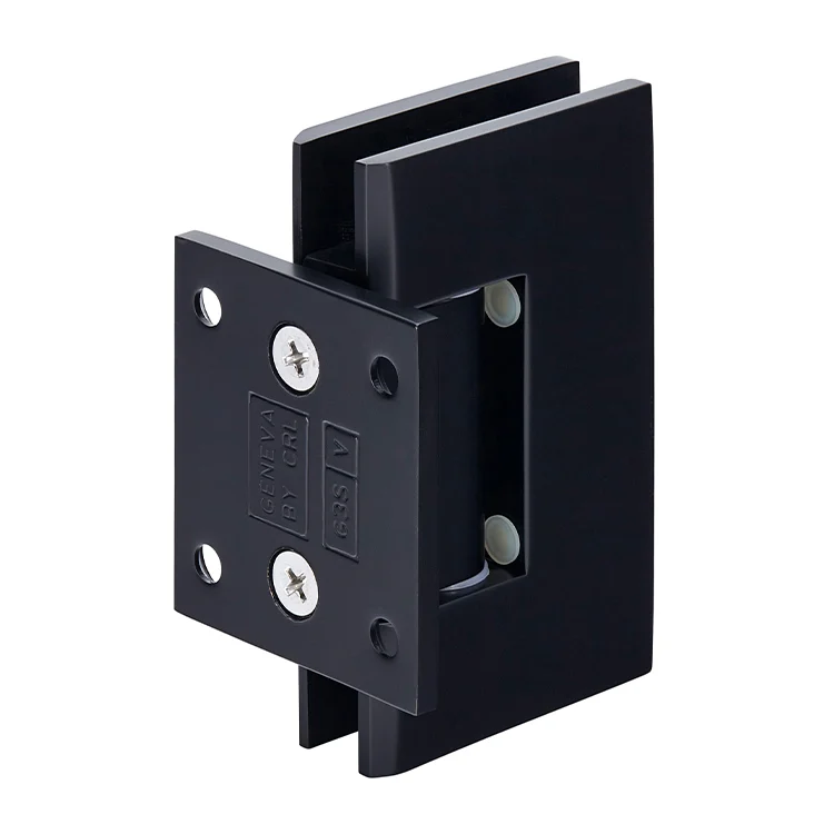 Shower Door Hinge: Geneva 074 Wall Mount, Short Back Plate, Matte Black – CRL GEN074MBL, photo 3