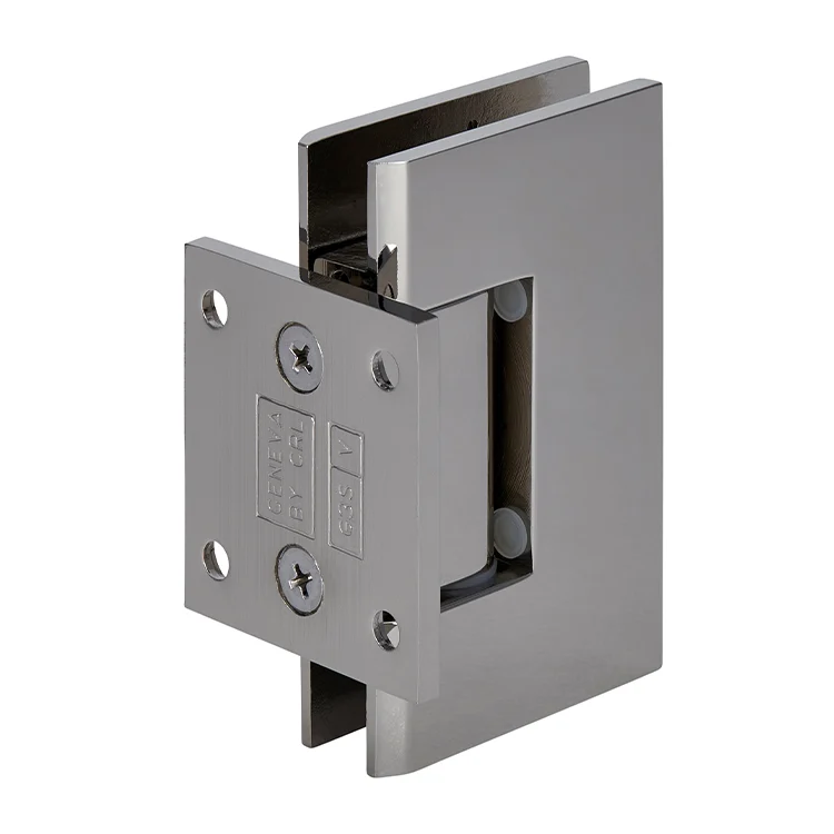 Shower Door Hinge: Geneva 074 Wall Mount, Short Back Plate, Polished Nickel – CRL GEN074PN, photo 3