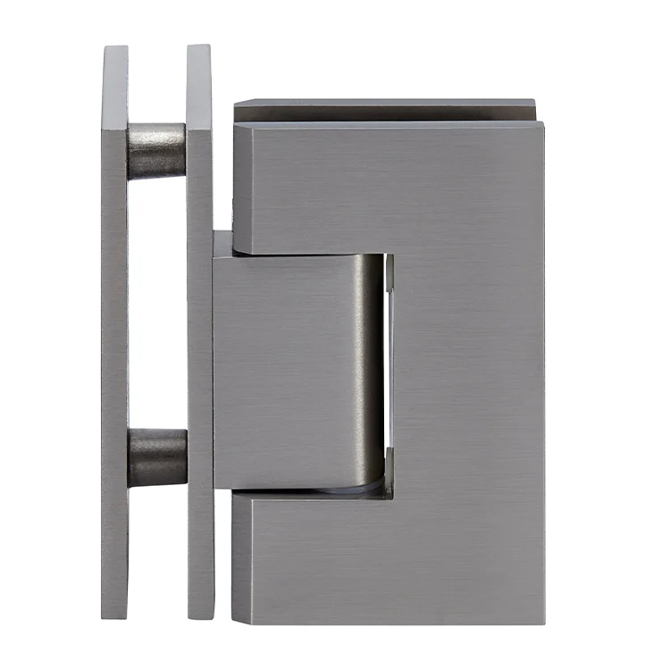 Glass to Glass Shower Door Hinge 90°: Geneva 092, Brushed Nickel – CRL GEN092BN, photo 3