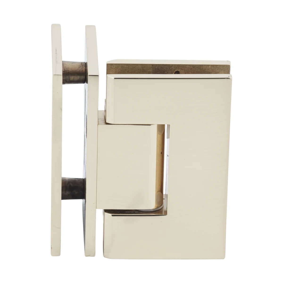 Glass to Glass Shower Door Hinge 90°: Geneva 092, Polished Brass – CRL GEN092BR