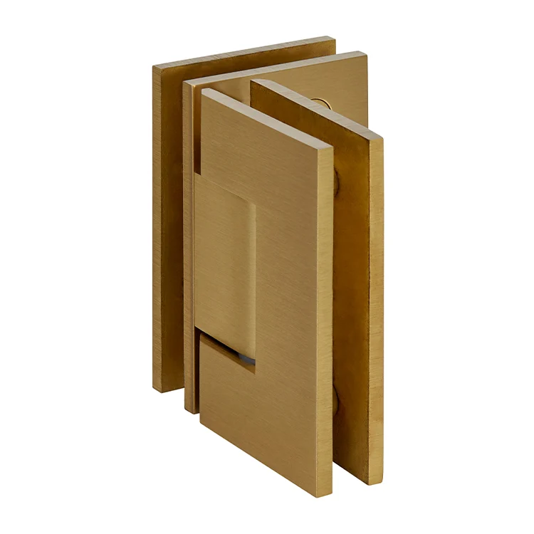 Glass to Glass Shower Door Hinge 90°: Geneva 092, Satin Brass – CRL GEN092SB