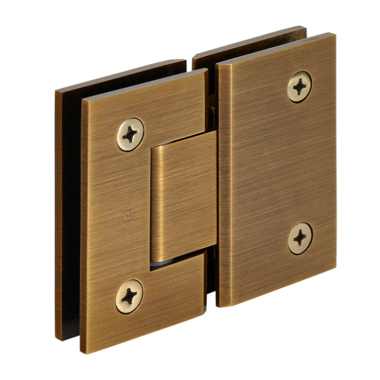 Glass to Glass Shower Door Hinge 180°: Geneva 180, Antique Brass – CRL GEN180ABR, photo 3