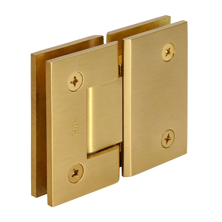 Glass to Glass Shower Door Hinge 180°: Geneva 180, Satin Brass – CRL GEN180SB, photo 3