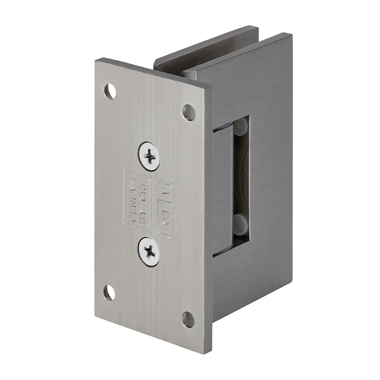 Shower Door Hinge: Geneva 337 Adjustable Wall Mount, Full Back Plate, Brushed Nickel – CRL GEN337BN, photo 3