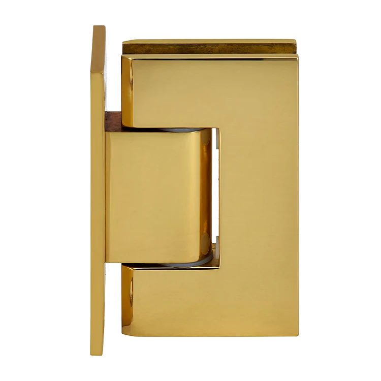 Shower Door Hinge: Geneva 337 Adjustable Wall Mount, Full Back Plate, Polished Brass – CRL GEN337BR