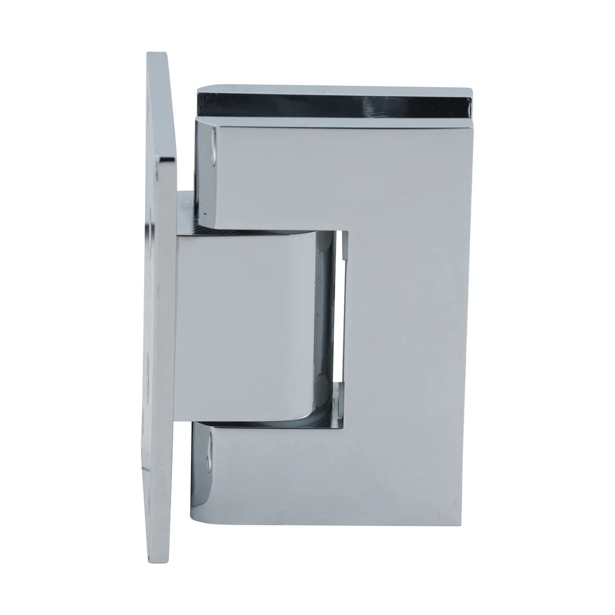 CRL Shower Door Hinge – Geneva 337 Adjustable Wall Mount, Full Back Plate, Polished Chrome