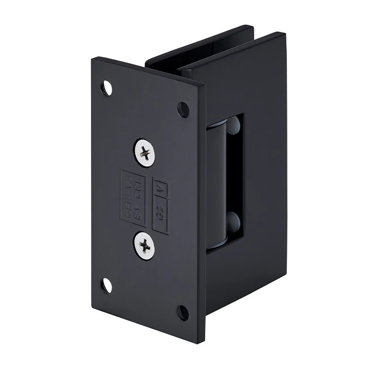 Shower Door Hinge: Geneva 337 Adjustable Wall Mount, Full Back Plate, Matte Black – CRL GEN337MBL, photo 3