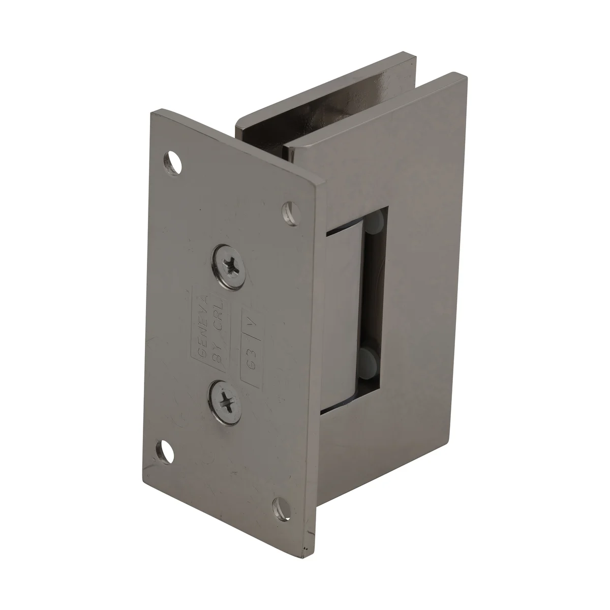 Shower Door Hinge: Geneva 337 Adjustable Wall Mount, Full Back Plate, Polished Nickel – CRL GEN337PN, photo 3