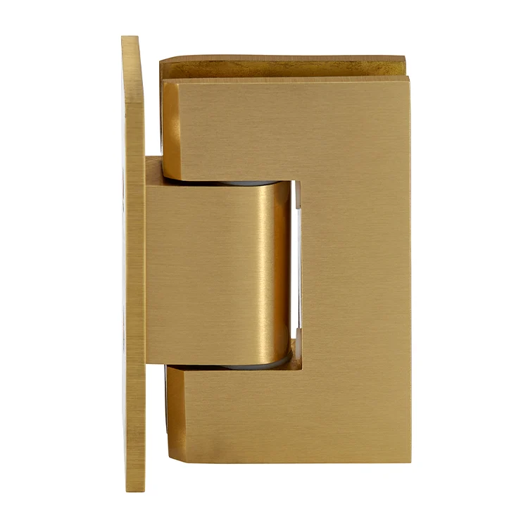 Shower Door Hinge: Geneva 337 Adjustable Wall Mount, Full Back Plate, Satin Brass – CRL GEN337SB
