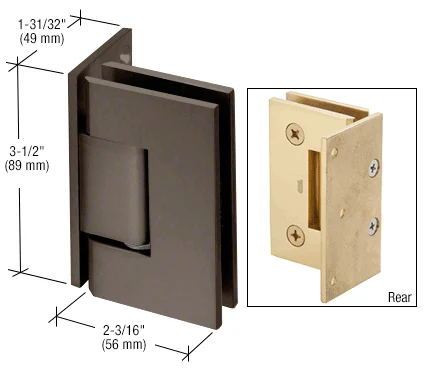 Shower Door Hinge: Geneva 344 Adjustable, Offset Back Plate, Oil Rubbed Bronze – CRL GEN3440RB, photo 2