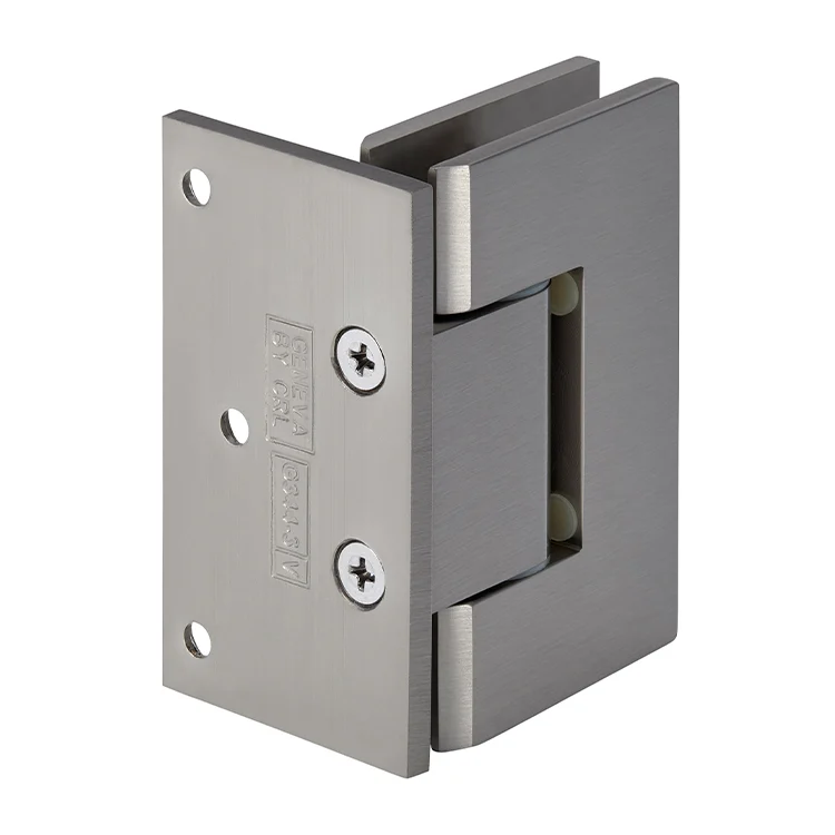 Shower Door Hinge: Geneva 344 Adjustable, Offset Back Plate, Brushed Nickel – CRL GEN344BN