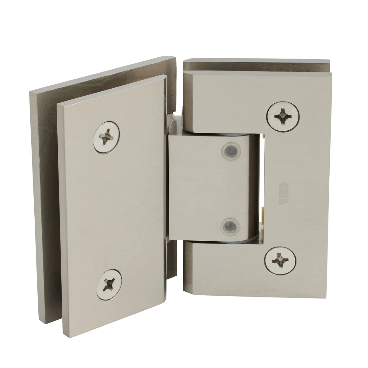 Glass to Glass Shower Door Hinge 135°: Geneva 345 Adjustable, Brushed Nickel – CRL GEN345BN, photo 3