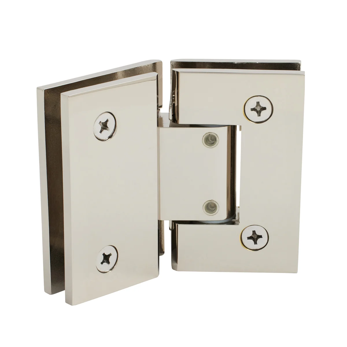 Glass to Glass Shower Door Hinge 135°: Geneva 345 Adjustable, Polished Nickel – CRL GEN345PN, photo 3