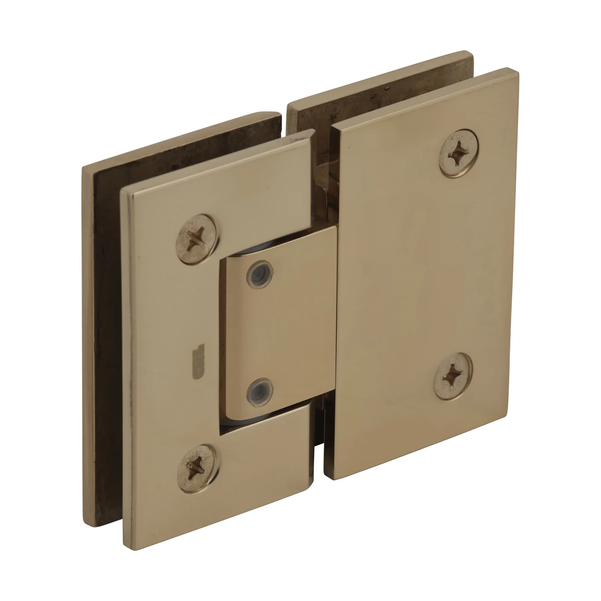 Glass to Glass Shower Door Hinge 180°: Geneva 380 Adjustable, Polished Brass – CRL GEN380BR, photo 3
