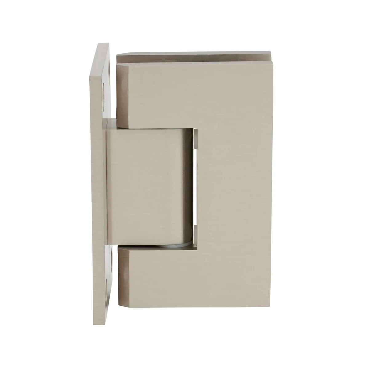 Shower Door Hinge: Geneva 537 5° Pre-Set Wall Mount, Full Back Plate, Brushed Nickel – CRL GEN537BN