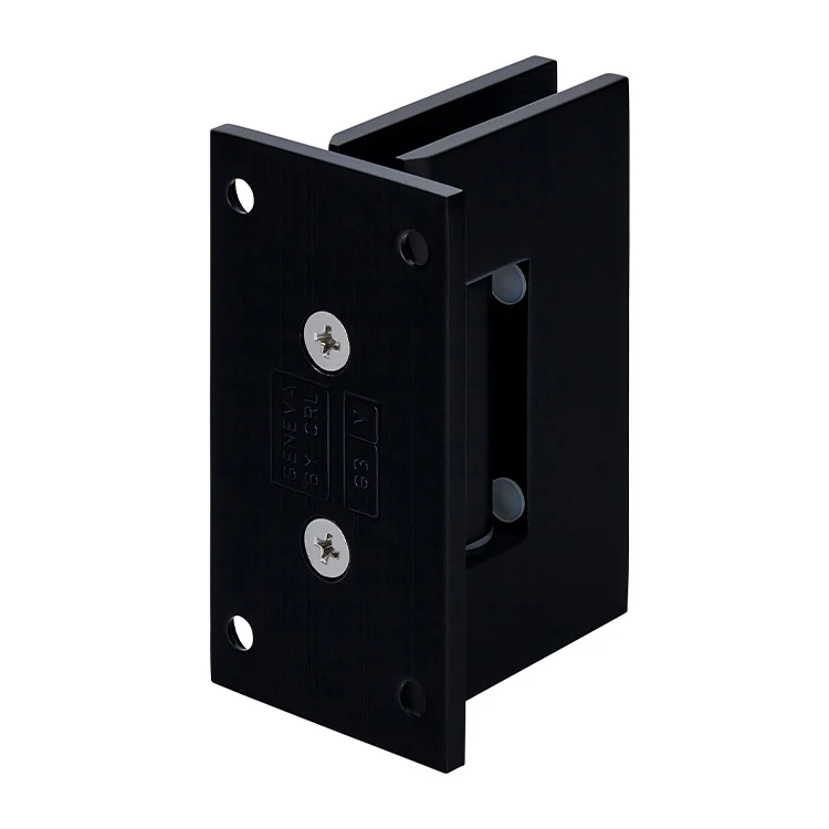 Shower Door Hinge: Geneva 537 5° Pre-Set Wall Mount, Full Back Plate, Matte Black – CRL GEN537MBL, photo 3