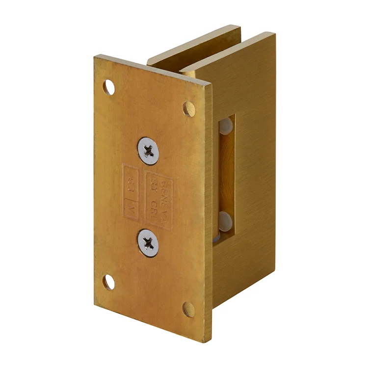 Shower Door Hinge: Geneva 537 5° Pre-Set Wall Mount, Full Back Plate, Satin Brass – CRL GEN537SB, photo 3