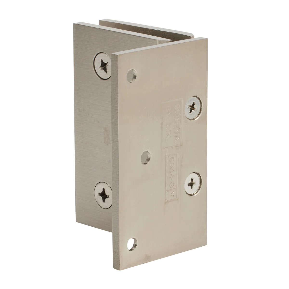 Shower Door Hinge: Geneva 544 Wall Mount, Offset Back Plate, Brushed Nickel – CRL GEN544BN