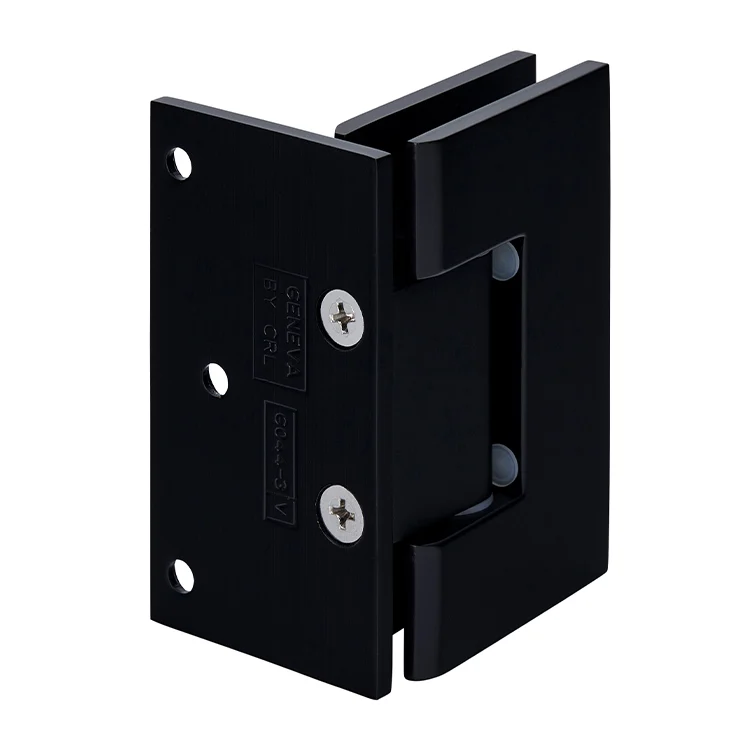 Shower Door Hinge: Geneva 544 Wall Mount, Offset Back Plate, Matte Black – CRL GEN544MBL