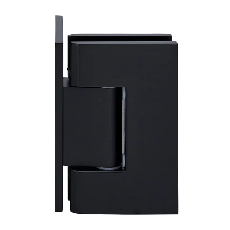 Shower Door Hinge: Geneva 544 Wall Mount, Offset Back Plate, Matte Black – CRL GEN544MBL, photo 3