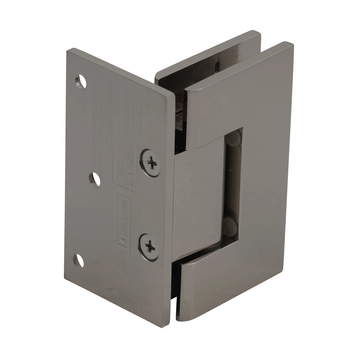 Shower Door Hinge: Geneva 544 Wall Mount, Offset Back Plate, Polished Nickel – CRL GEN544PN