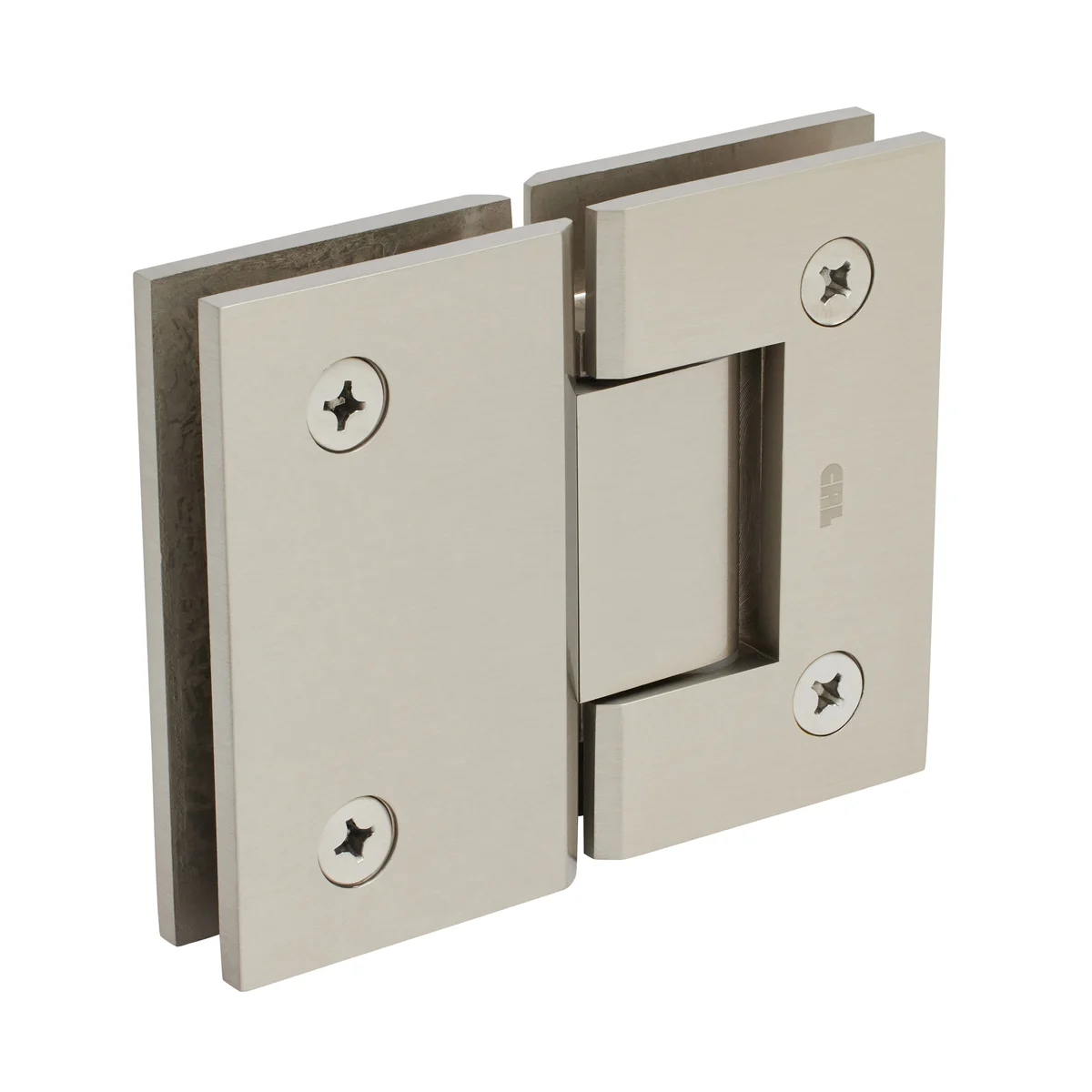 Glass to Glass Shower Door Hinge 180°: Geneva 580 5° Pre-Set, Brushed Nickel – CRL GEN580BN, photo 3