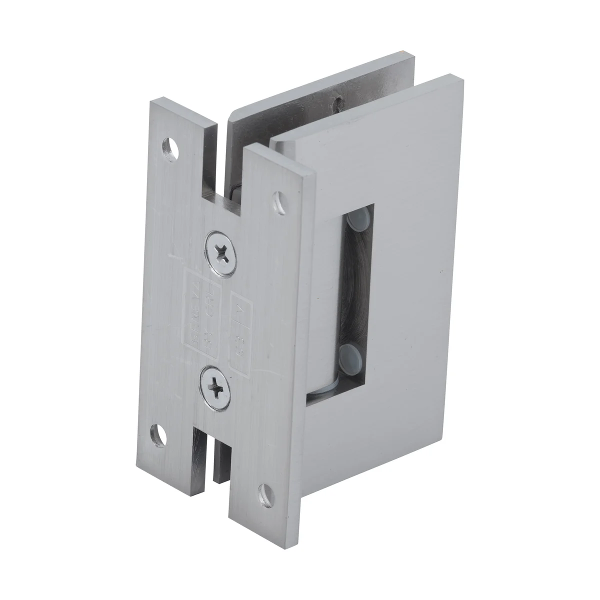 Shower Door Hinge: Geneva 037 Wall Mount, H Back Plate, Brushed Nickel – CRL GENH037BN, photo 3